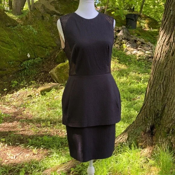 Barney’s NY Navy Lace Detail Dress sz 4 - Picture 3 of 17